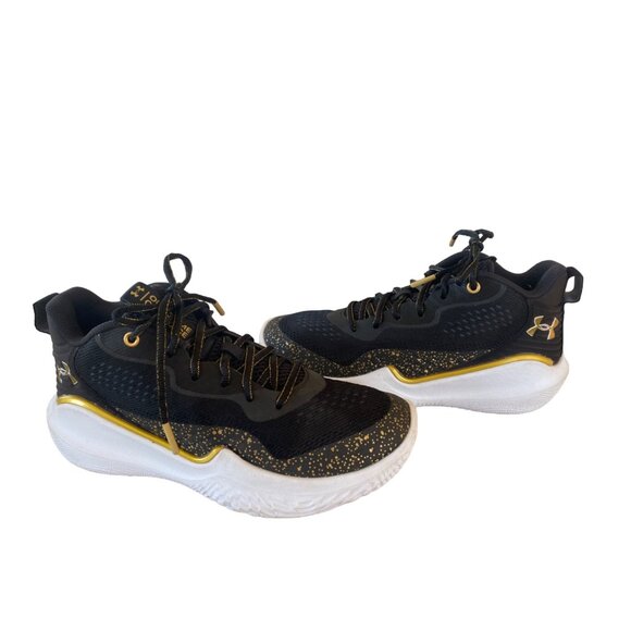 UnderArmour Women's 10 Flow Breakthru 2 Black/Gold Basketball Shoes Sneakers - Picture 13 of 17